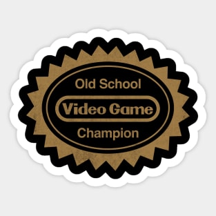 Old School Champ Gold Seal Sticker